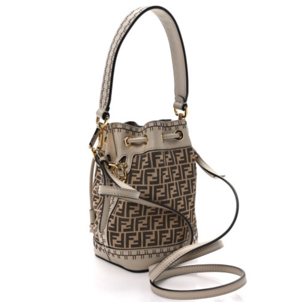FENDI Suede Mini Mon Tresor Bucket Bag Nude 
Sold Out